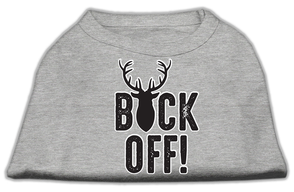 Buck Off Screen Print Dog Shirt Grey Xs Default Title