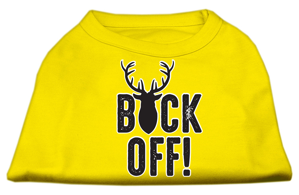 Buck Off Screen Print Dog Shirt Yellow Xs Default Title