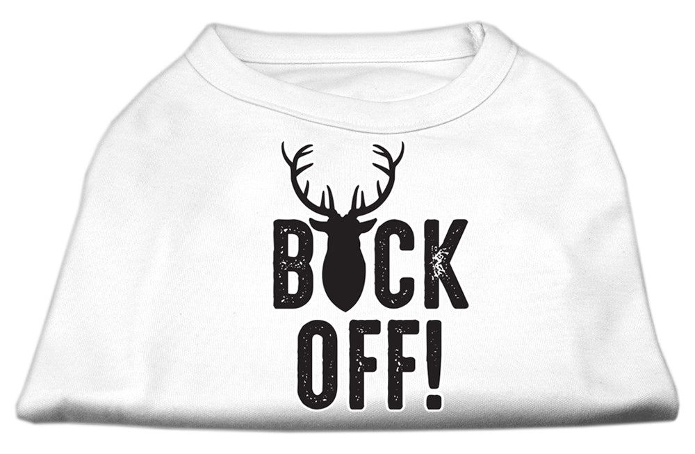 Buck Off Screen Print Dog Shirt White Xxl Default Title