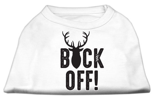Buck Off Screen Print Dog Shirt White Xxl Default Title
