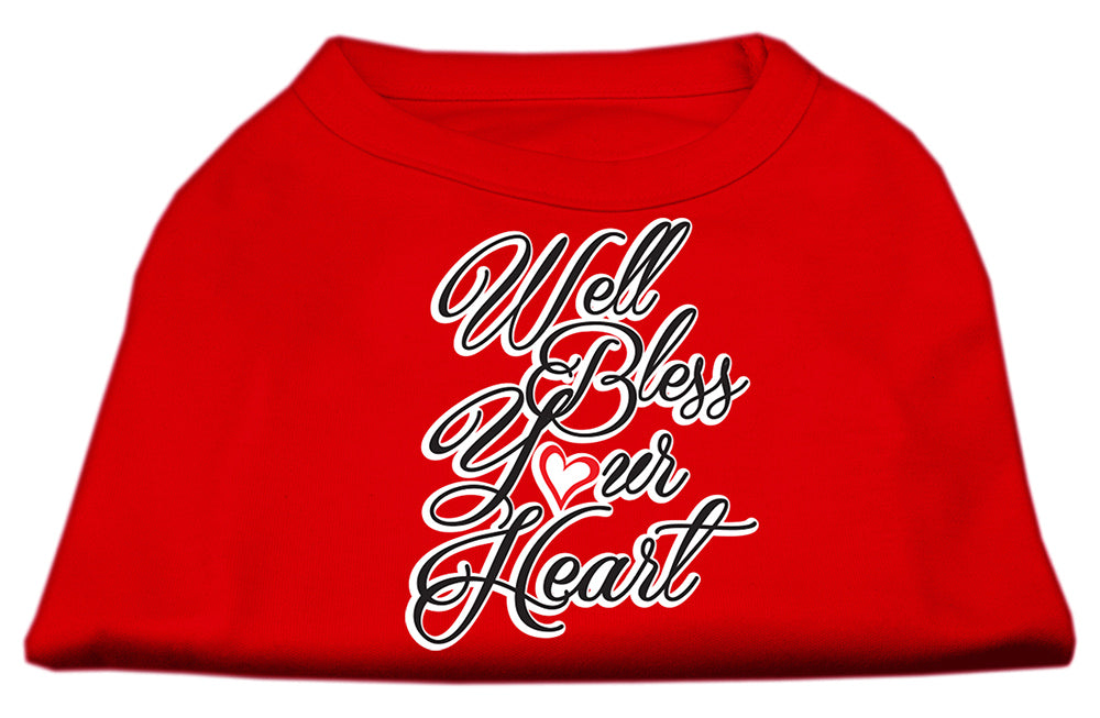 Well Bless Your Heart Screen Print Dog Shirt Red Lg Default Title