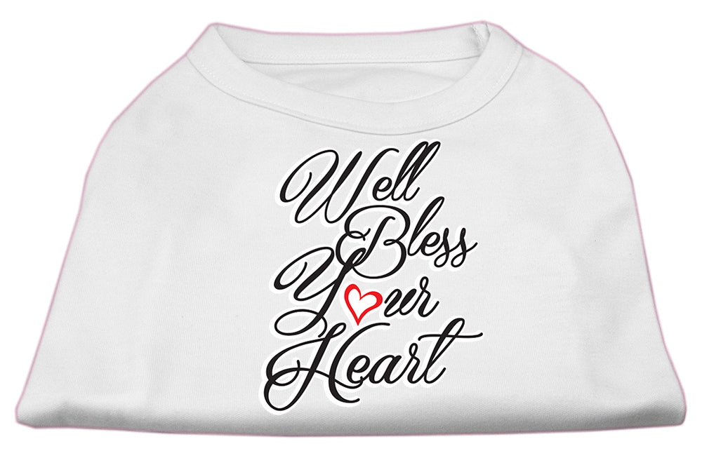 Well Bless Your Heart Screen Print Dog Shirt White Lg Default Title