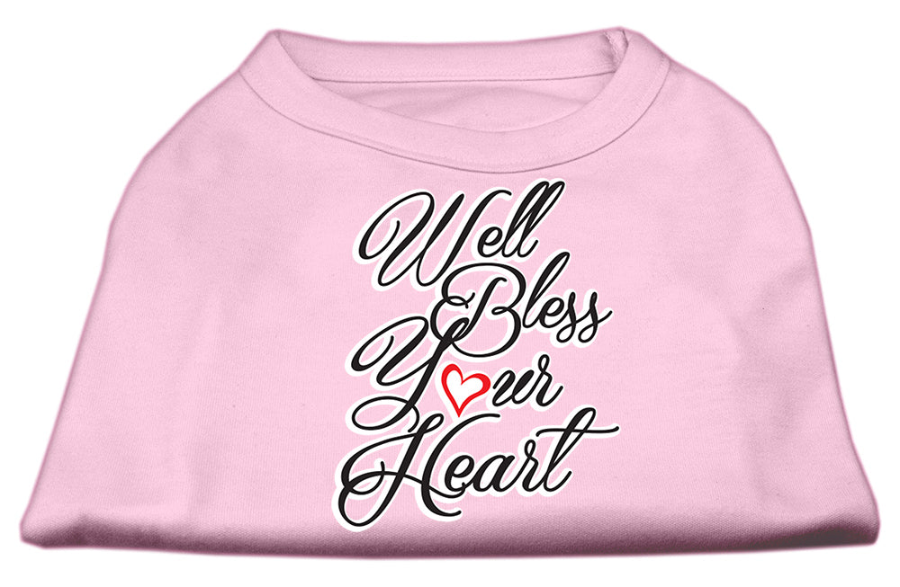 Well Bless Your Heart Screen Print Dog Shirt Light Pink Sm Default Title