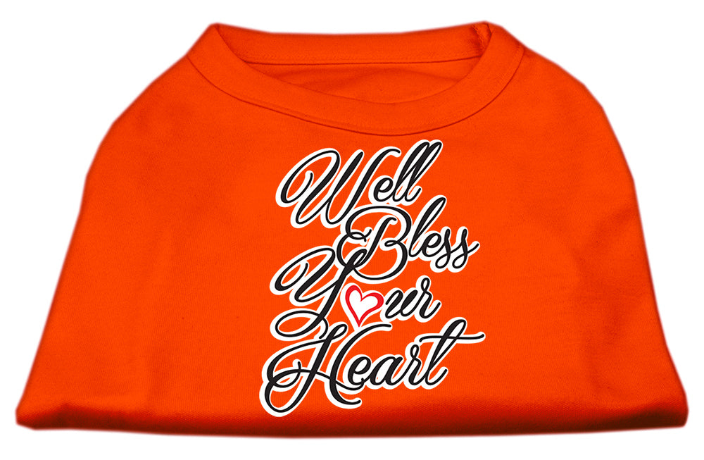Well Bless Your Heart Screen Print Dog Shirt Orange Xl Default Title