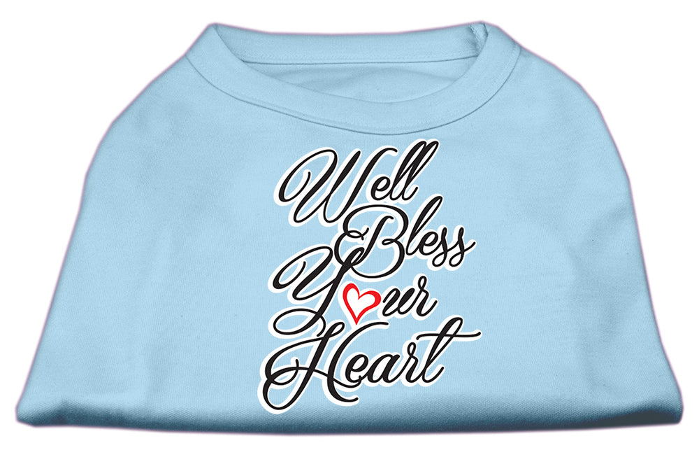 Well Bless Your Heart Screen Print Dog Shirt Baby Blue Xxl Default Title