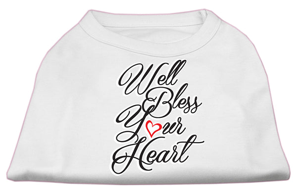 Well Bless Your Heart Screen Print Dog Shirt White Xxl Default Title