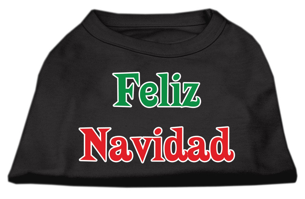 Feliz Navidad Screen Print Shirts Black L GreatEagleInc