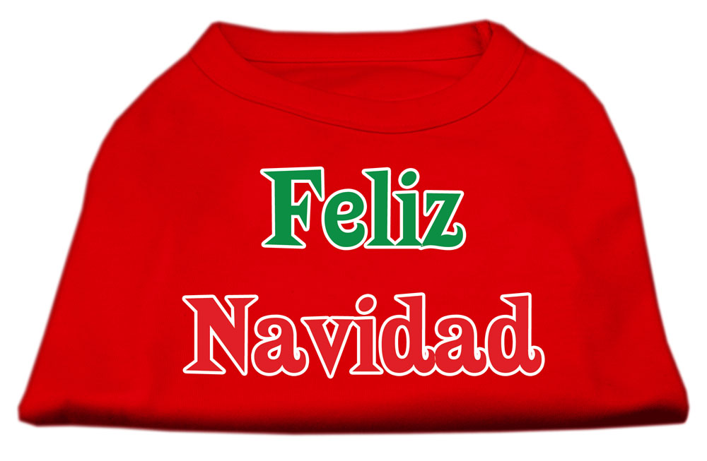 Feliz Navidad Screen Print Shirts Red L GreatEagleInc