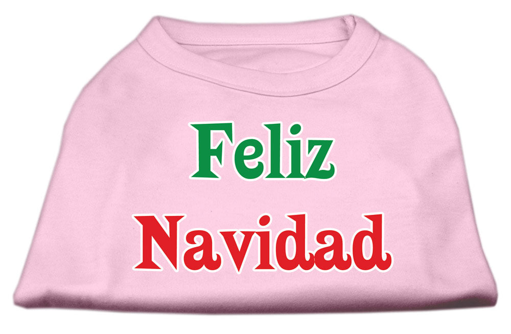 Feliz Navidad Screen Print Shirts Light Pink Xl GreatEagleInc