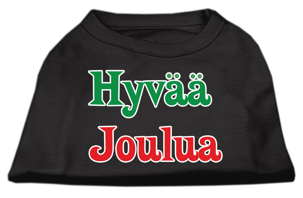 Hyvaa Joulua Screen Print Shirt Black S GreatEagleInc