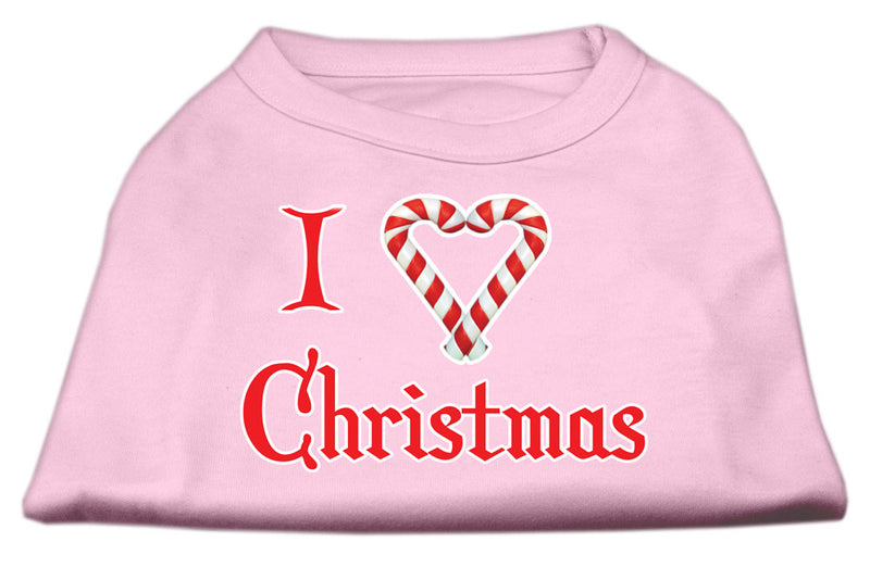I Heart Christmas Screen Print Shirt Light Pink Lg GreatEagleInc