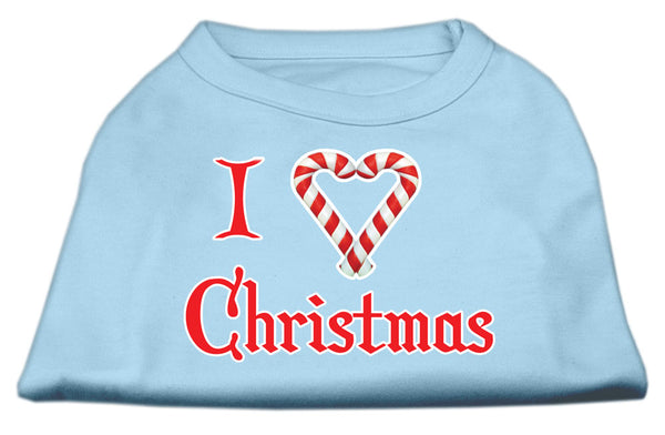 I Heart Christmas Screen Print Shirt Baby Blue Med GreatEagleInc