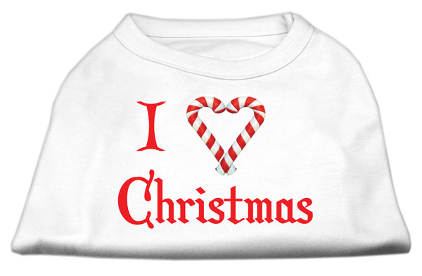 I Heart Christmas Screen Print Shirt White Med GreatEagleInc