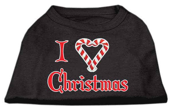 I Heart Christmas Screen Print Shirt Black Sm GreatEagleInc