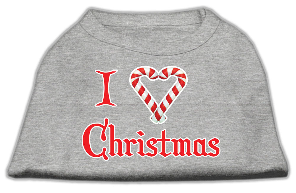 I Heart Christmas Screen Print Shirt Grey Sm GreatEagleInc