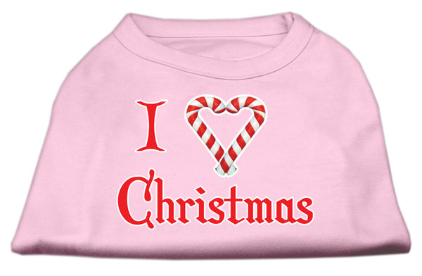 I Heart Christmas Screen Print Shirt Light Pink Sm GreatEagleInc