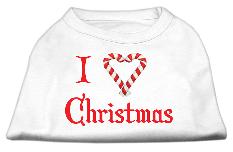 I Heart Christmas Screen Print Shirt White Sm GreatEagleInc