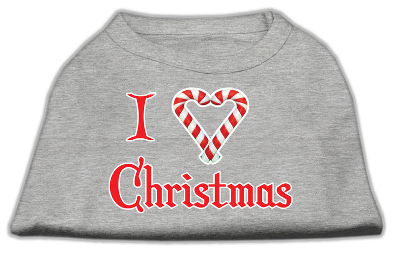 I Heart Christmas Screen Print Shirt Grey Xs GreatEagleInc