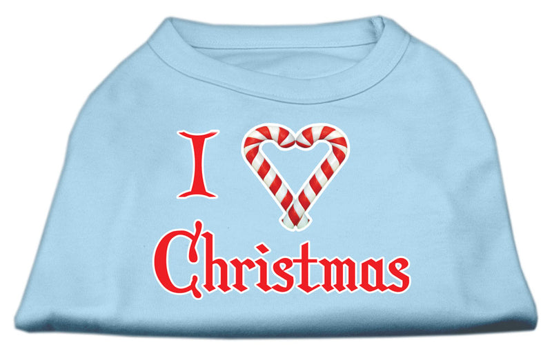 I Heart Christmas Screen Print Shirt Baby Blue Xxl GreatEagleInc
