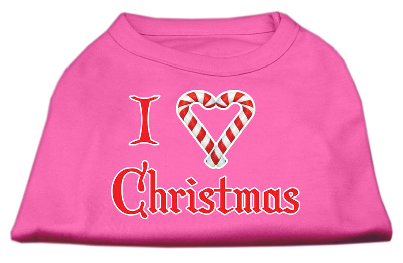 I Heart Christmas Screen Print Shirt Bright Pink Xxl GreatEagleInc