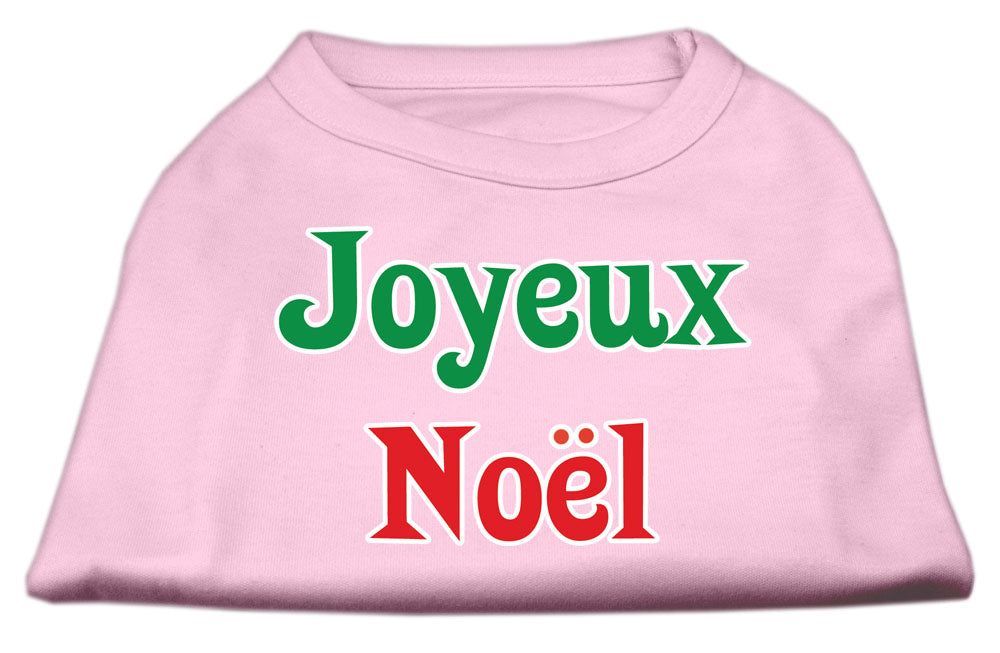 Joyeux Noel Screen Print Shirts Light Pink L GreatEagleInc