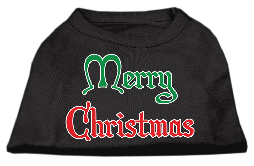 Merry Christmas Screen Print Shirt Black Lg GreatEagleInc
