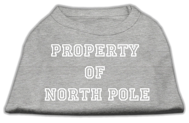 Property Of North Pole Screen Print Shirts Grey M GreatEagleInc