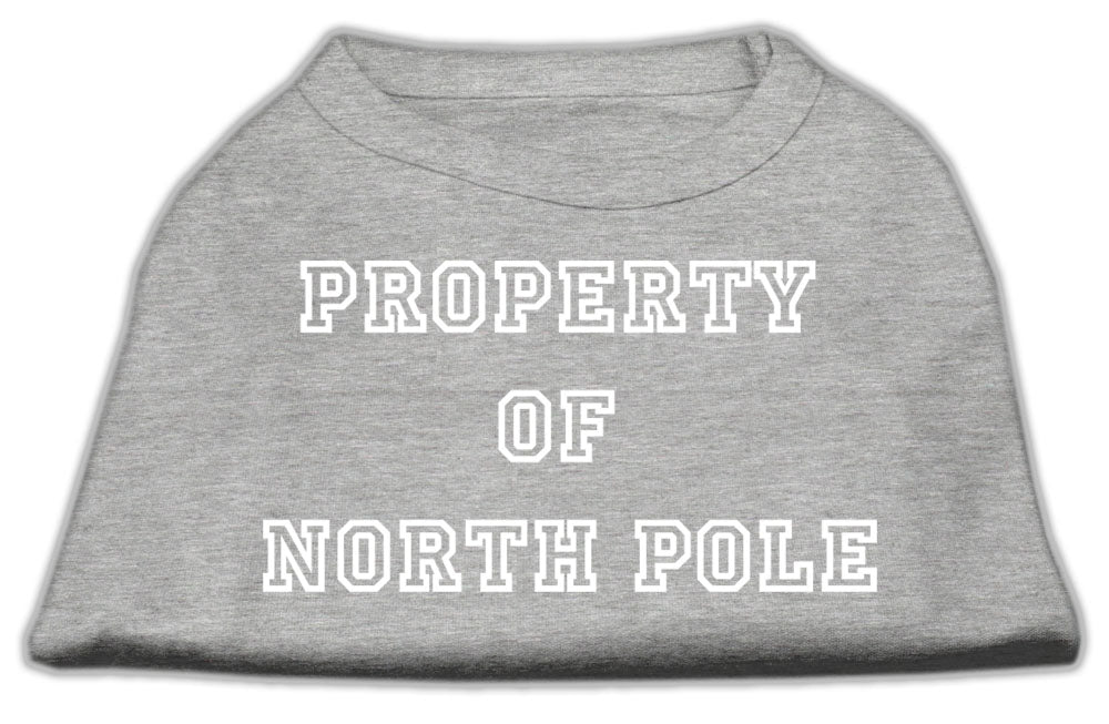 Property Of North Pole Screen Print Shirts Grey S GreatEagleInc