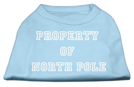 Property Of North Pole Screen Print Shirts Baby Blue Xs GreatEagleInc