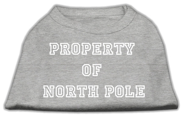 Property Of North Pole Screen Print Shirts Grey Xs GreatEagleInc