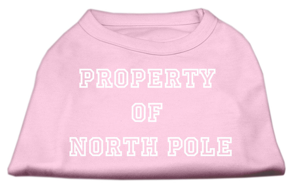 Property Of North Pole Screen Print Shirts Pink Xxl Default Title