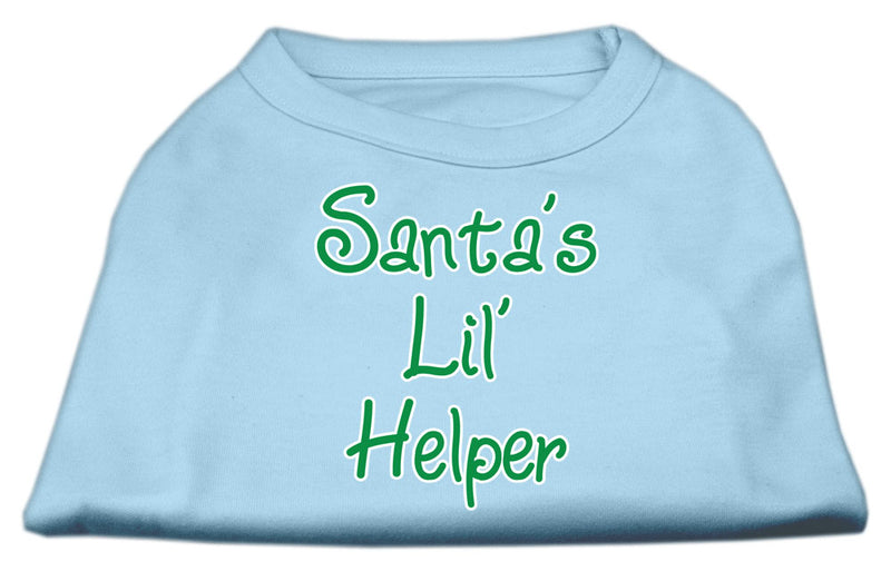 Santa's Lil' Helper Screen Print Shirt Baby Blue Lg GreatEagleInc