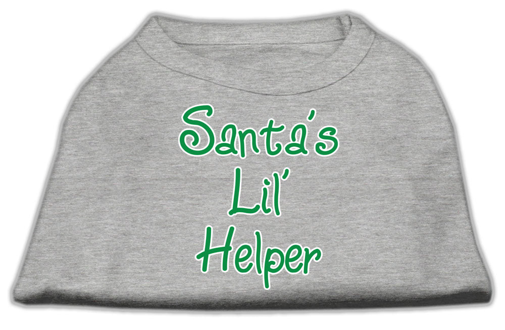 Santa's Lil' Helper Screen Print Shirt Grey Lg GreatEagleInc