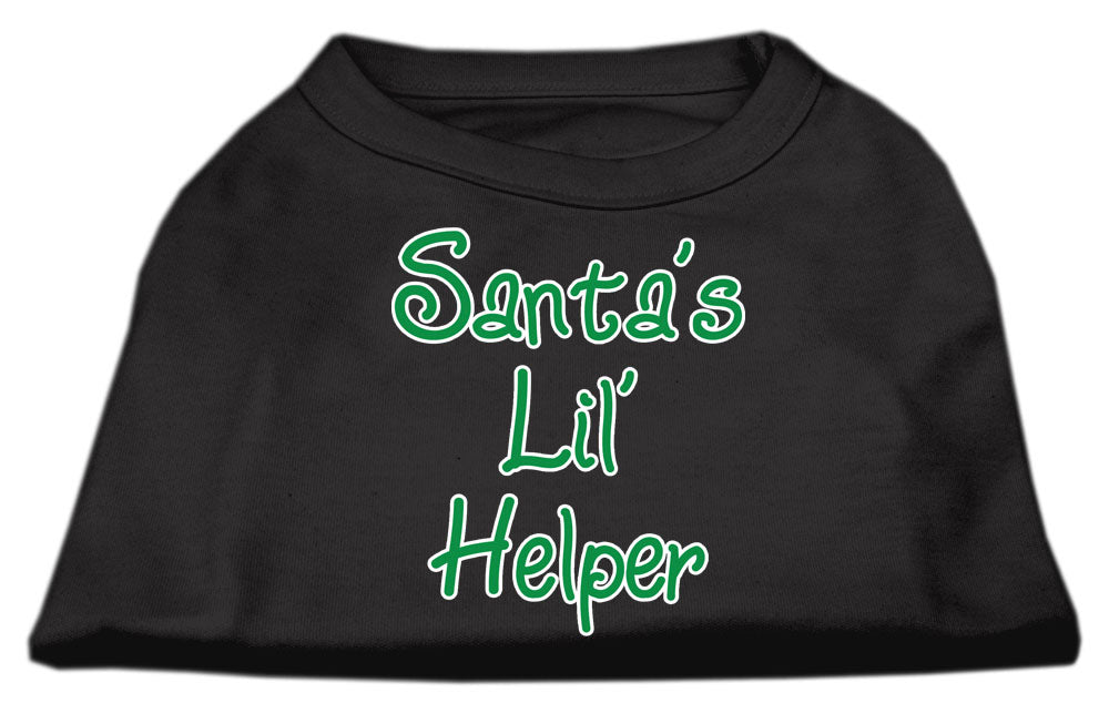 Santa's Lil' Helper Screen Print Shirt Black Med GreatEagleInc