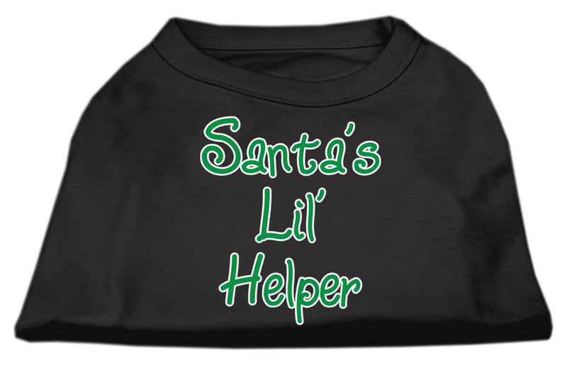 Santa's Lil' Helper Screen Print Shirt Black Xl GreatEagleInc