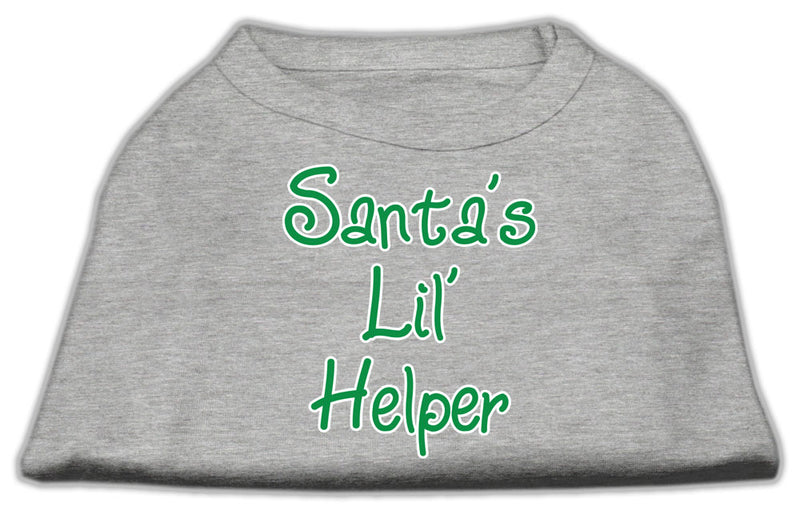 Santa's Lil' Helper Screen Print Shirt Grey Xs GreatEagleInc