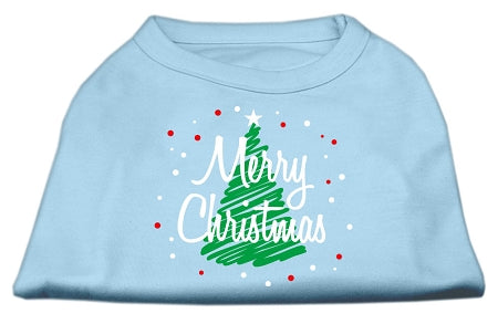 Scribbled Merry Christmas Screenprint Shirts Baby Blue Xl Default Title