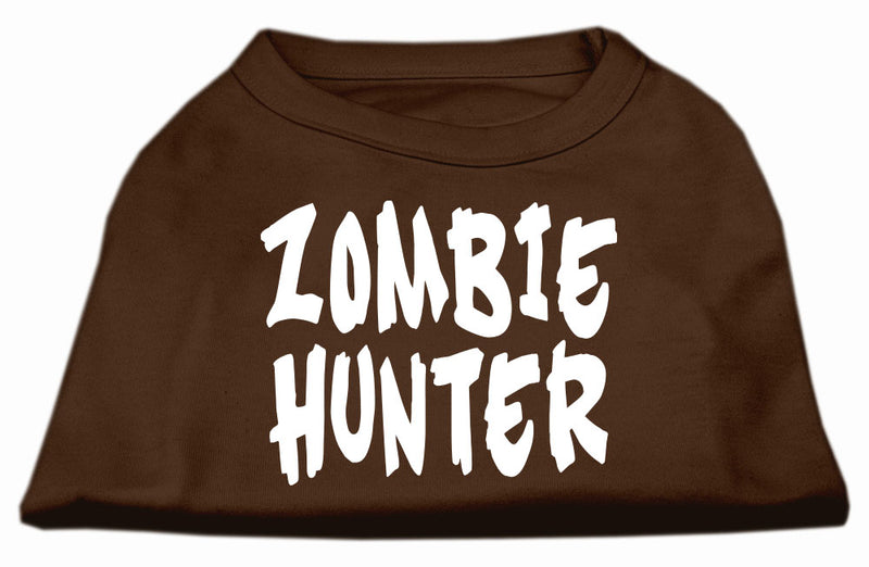 Zombie Hunter Screen Print Shirt Brown Lg GreatEagleInc