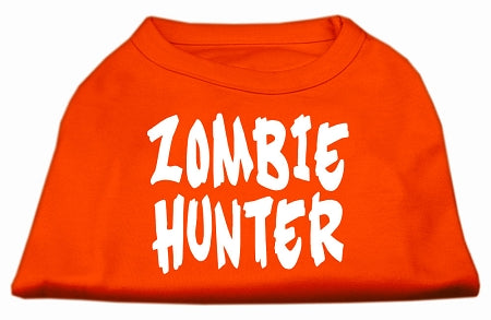 Zombie Hunter Screen Print Shirt Orange Med GreatEagleInc