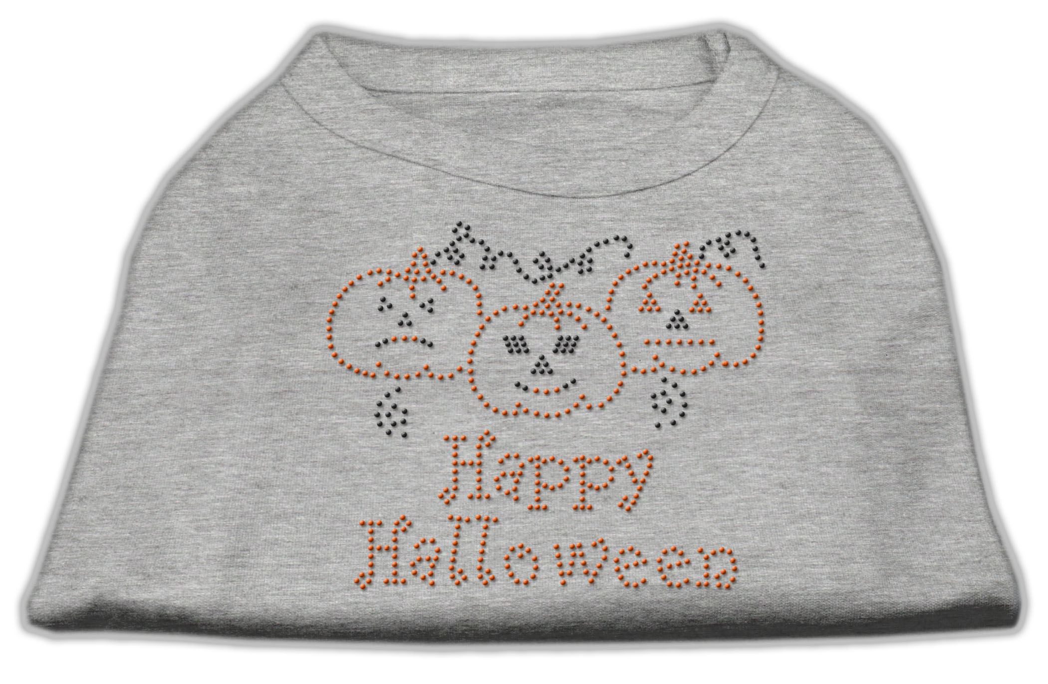 Happy Halloween Rhinestone Shirts Grey Xxxl GreatEagleInc