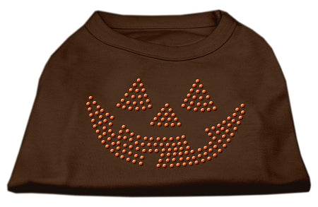 Jack O' Lantern Rhinestone Shirts Brown Lg GreatEagleInc