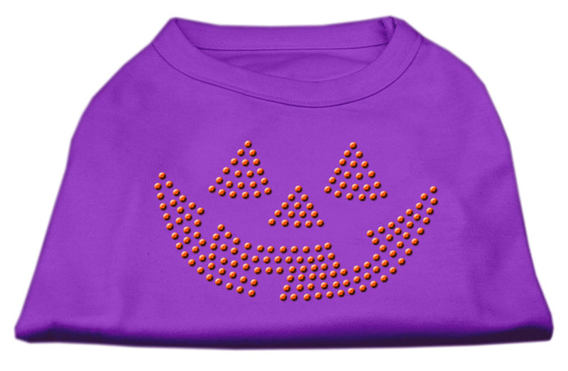 Jack O' Lantern Rhinestone Shirts Purple S GreatEagleInc