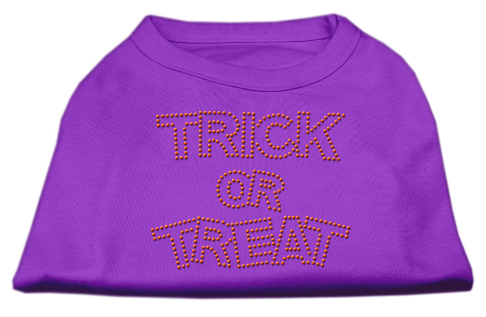 Trick Or Treat Rhinestone Shirts Purple L GreatEagleInc