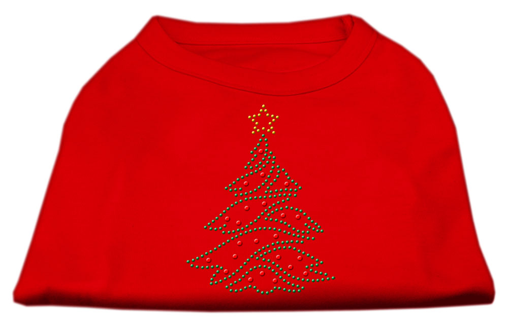 Christmas Tree Rhinestone Shirt Red L GreatEagleInc