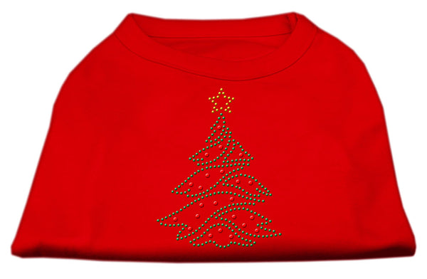 Christmas Tree Rhinestone Shirt Red M GreatEagleInc