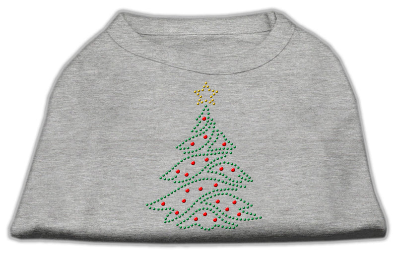 Christmas Tree Rhinestone Shirt Grey Xs GreatEagleInc