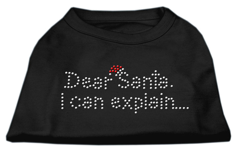 Dear Santa I Can Explain Rhinestone Shirts Black S GreatEagleInc