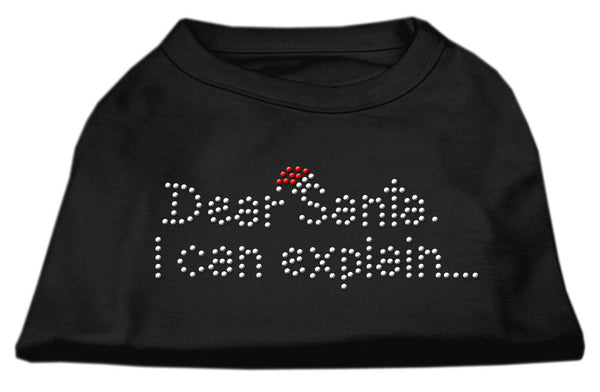 Dear Santa I Can Explain Rhinestone Shirts Black Xl GreatEagleInc