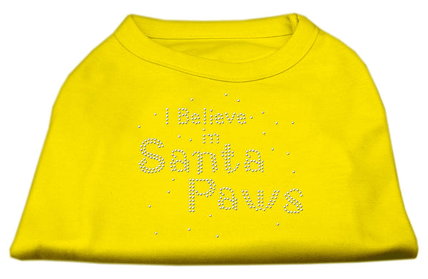 I Believe In Santa Paws Shirt Yellow Med GreatEagleInc