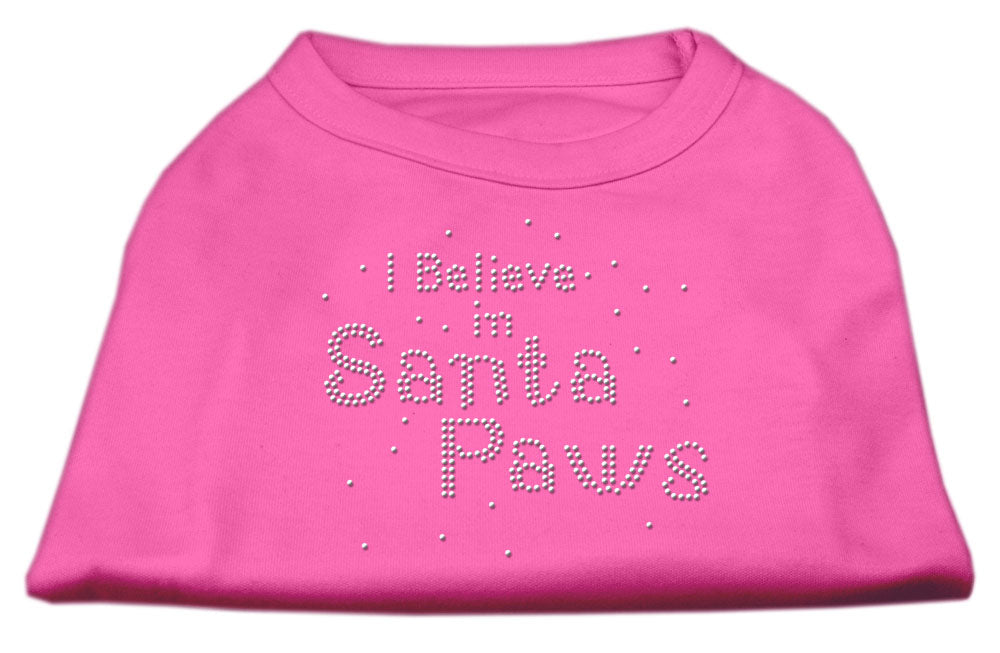 I Believe In Santa Paws Shirt Bright Pink S GreatEagleInc
